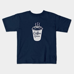 Cool Coffee Queen T-Shirt Kids T-Shirt